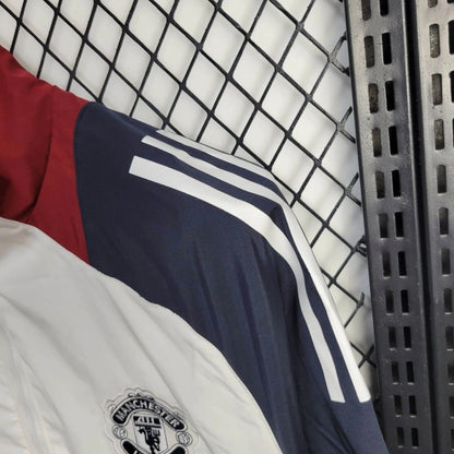 Cortavientos Manchester United Blanco/Burdeos 2023