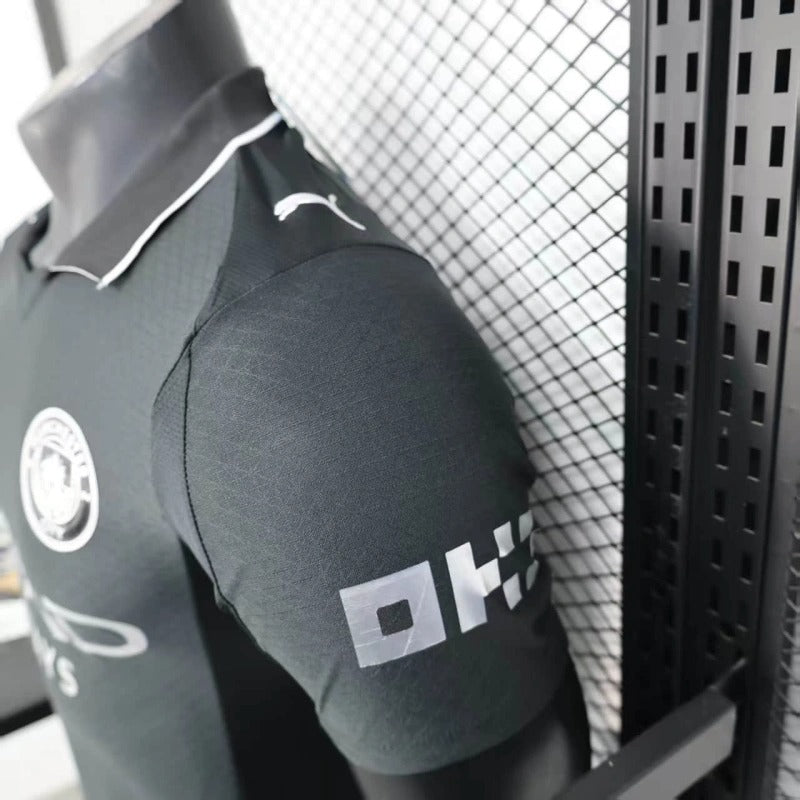 Camiseta Manchester City Visita Black 2025/26 Versión Jugador