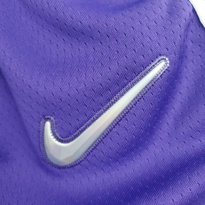 Camiseta Los Ángeles Lakers City Edition Shorts Morados
