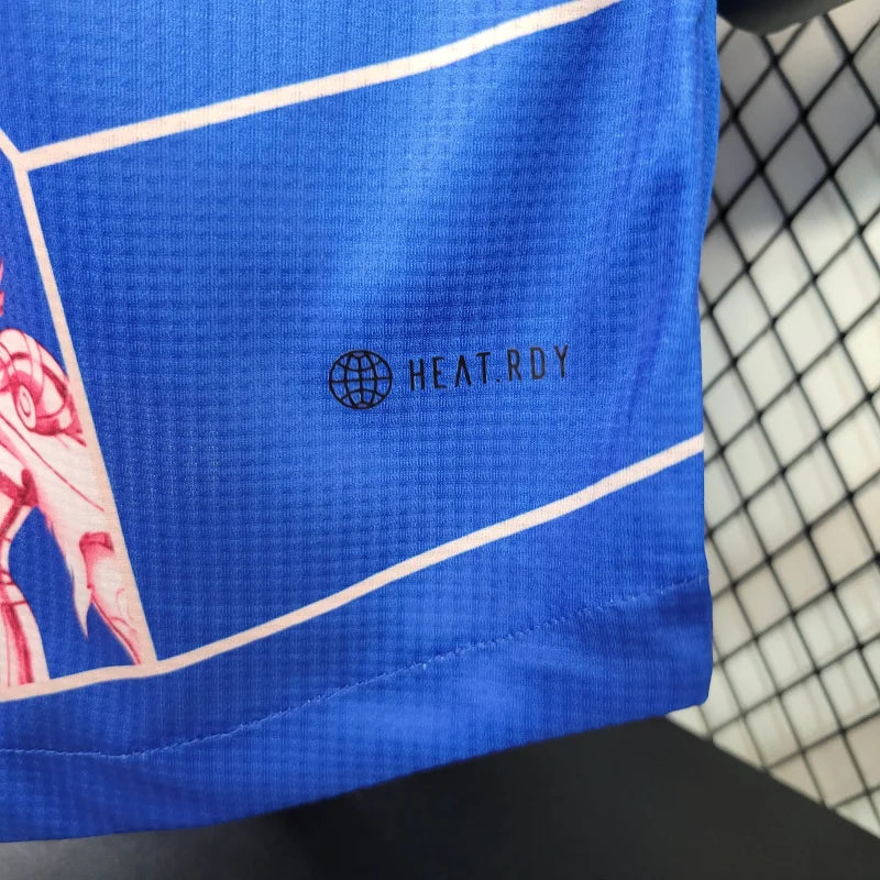 Camiseta Japón "Saint Seiya" Azul Rojo 2024 Versión Jugador