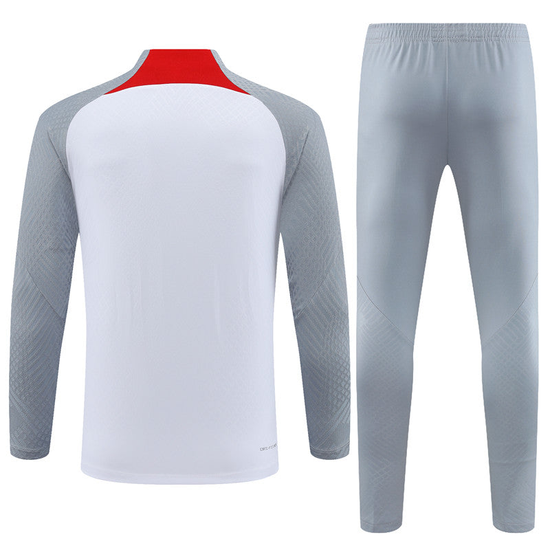 Buzo Completo Liverpool Blanco Gris y Rojo