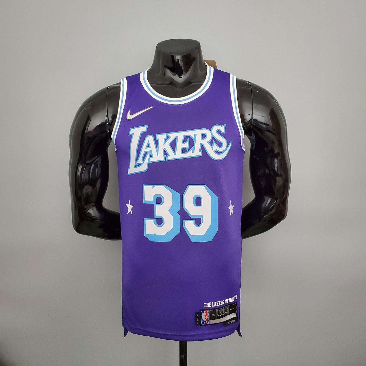 Camiseta LA Lakers Aniversario 75 Morada 2022 Versión Fan
