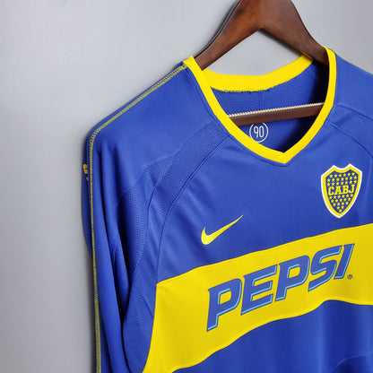 Camiseta Boca Juniors Local Manga Larga Retro 2004
