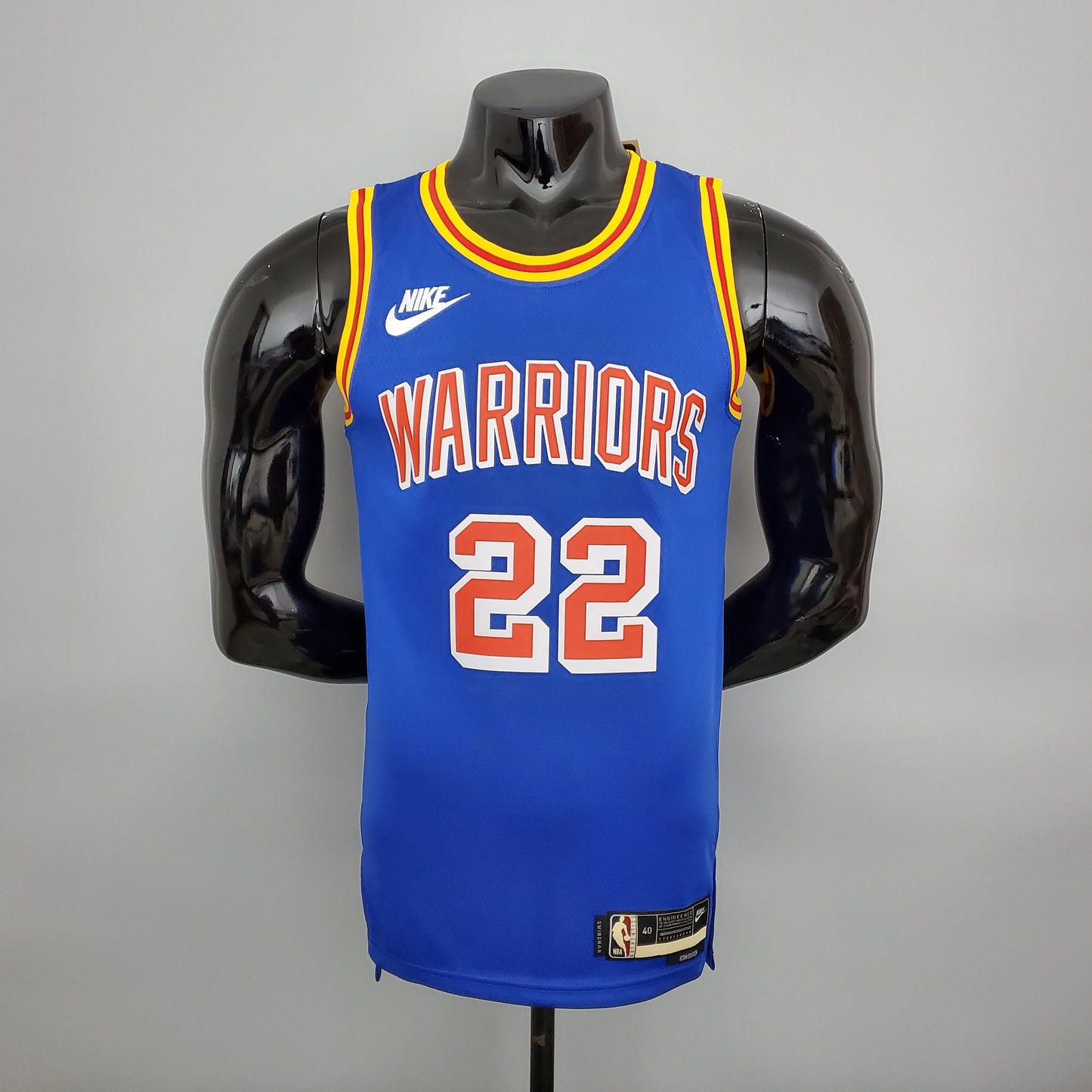 Camiseta Golden State Warriors Edición Retro Azul NBA 75 Aniversario