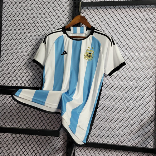 Camiseta Argentina Local Qatar 2022 Versión Fan