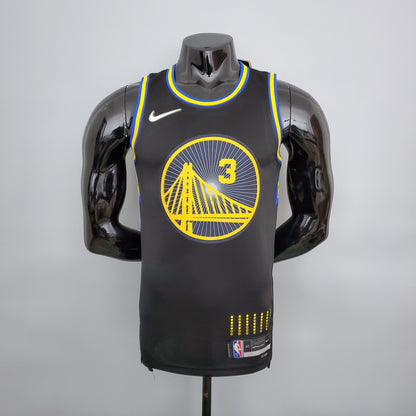 Camiseta Golden State Warriors Clásica Negra NBA 75 Aniversario