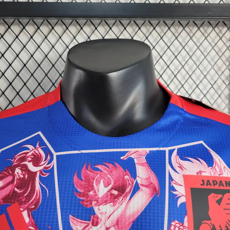 Camiseta Japón "Saint Seiya" Azul Rojo 2024 Versión Jugador