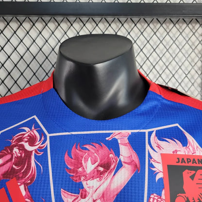 Camiseta Japón "Saint Seiya" Azul Rojo 2024 Versión Jugador