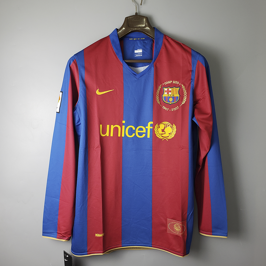 Camiseta FC Barcelona Manga Larga Retro 2007/08