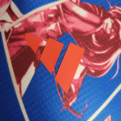 Camiseta Japón "Saint Seiya" Azul Rojo 2024 Versión Jugador