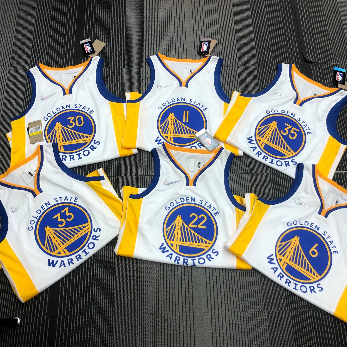 Camiseta Golden State Warriors Clásica Blanca NBA 75 Aniversario