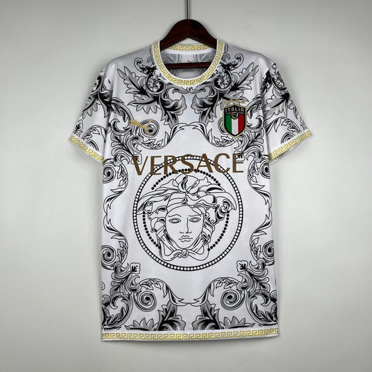 Camiseta Italia Versace White Edition 2023/24 Versión Fan