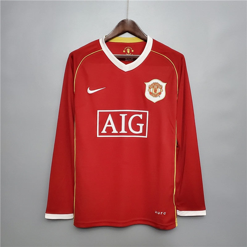 Camiseta Manchester United Retro Local Manga Larga 2006/07