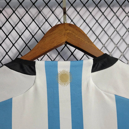 Camiseta Argentina Local 3 Estrellas 2023 Versión Fan