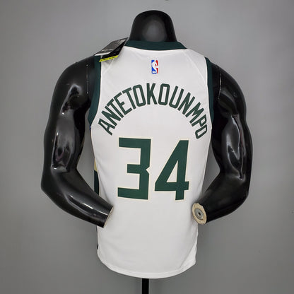 Camiseta Milwaukee Bucks 2021 Blanco NBA