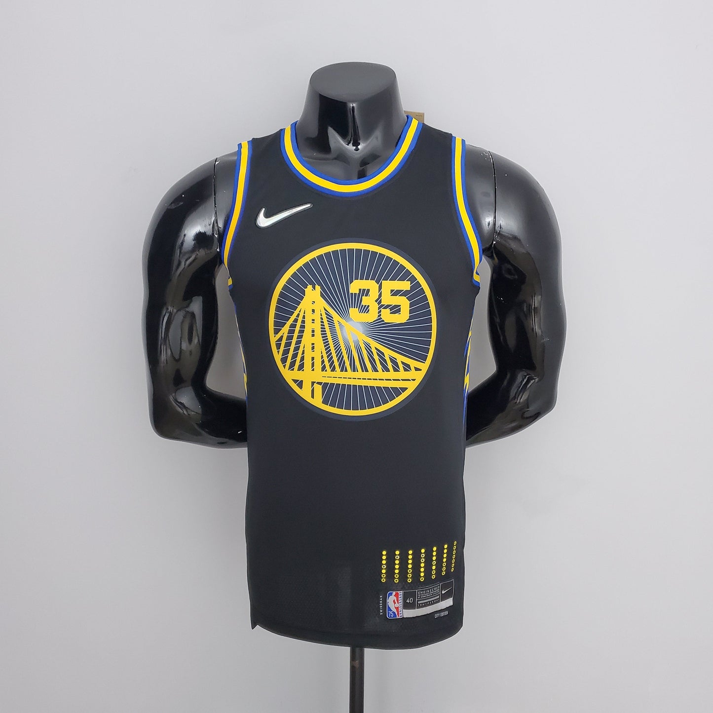 Camiseta Golden State Warriors Clásica Negra NBA 75 Aniversario