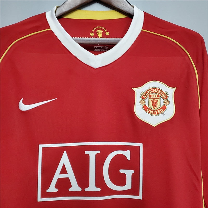 Camiseta Manchester United Retro Local Manga Larga 2006/07