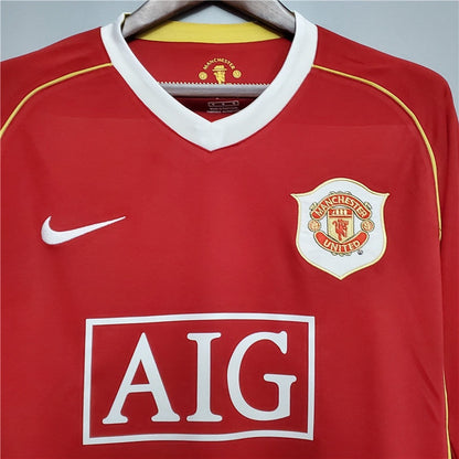 Camiseta Manchester United Retro Local Manga Larga 2006/07