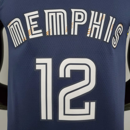 Camiseta Memphis Grizzlies 2022 Azul Marino "City Edition" Ja Morant