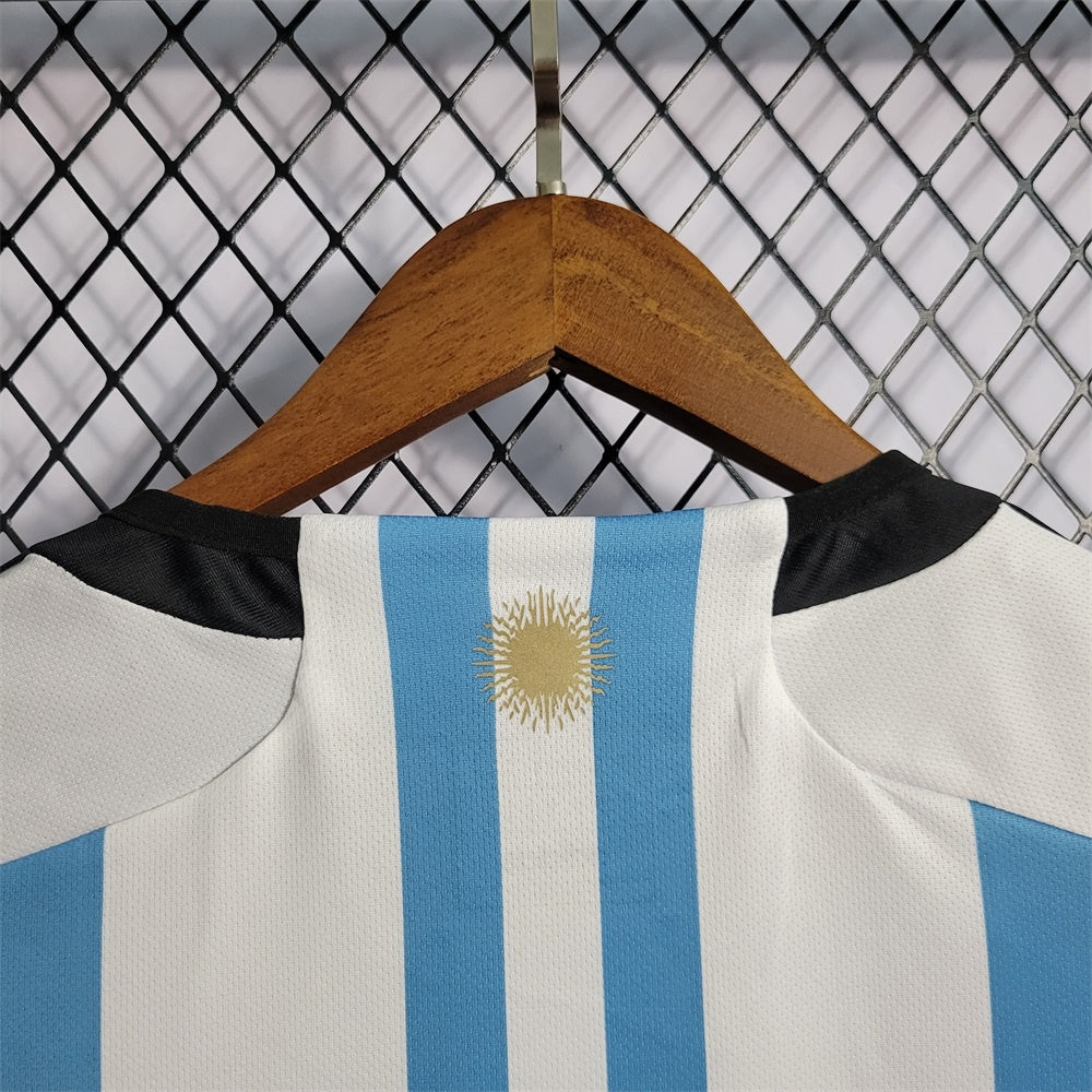 Camiseta Argentina Local Qatar 2022 Versión Fan