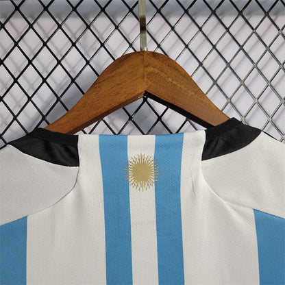 Camiseta Argentina Local Qatar 2022 Versión Fan
