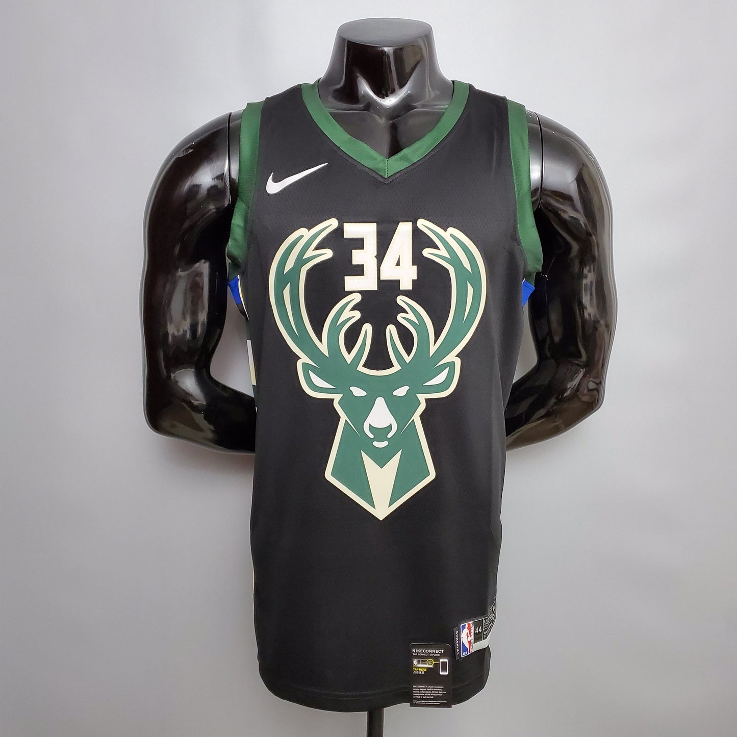 Camiseta Milwaukee Bucks Camiseta Negra NBA