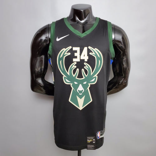 Camiseta Milwaukee Bucks Camiseta Negra NBA