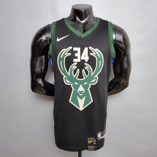 Camiseta Milwaukee Bucks Camiseta Negra NBA
