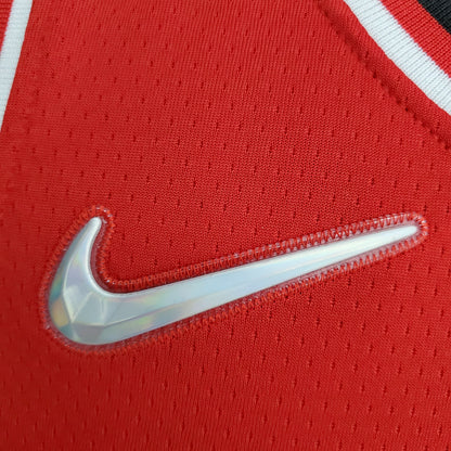 Camiseta Chicago Bulls City Edition Roja NBA 75 Aniversario