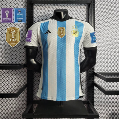 Camiseta Argentina Local "3 Estrellas" 2022 Versión Jugador