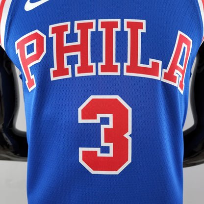 Camiseta Philadelphia 76ers Allen Iverson Azul