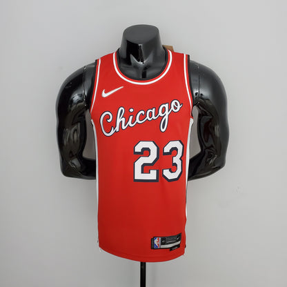 Camiseta Chicago Bulls City Edition Roja NBA 75 Aniversario