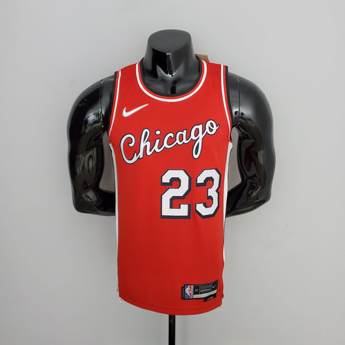 Camiseta Chicago Bulls City Edition Roja NBA 75 Aniversario