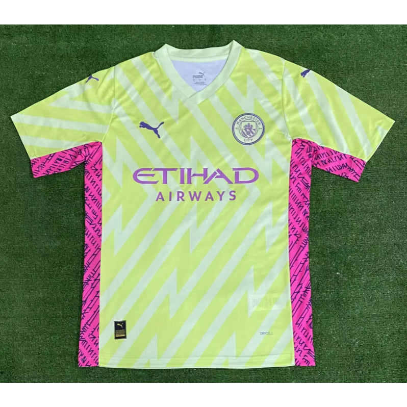Camiseta Manchester City Portero Limón 2023/24 Versión Fan