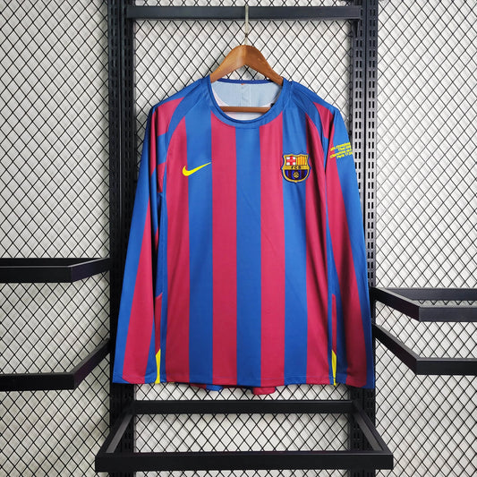 Camiseta FC Barcelona Local Manga Larga Retro 2005/06