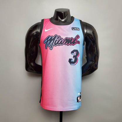 Camiseta Miami Heat "City Edition" Degradado Celeste Rosa
