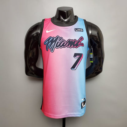 Camiseta Miami Heat "City Edition" Degradado Celeste Rosa