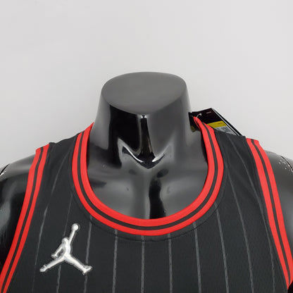 Camiseta Chicago Bulls Jordan Negra NBA 75 Aniversario