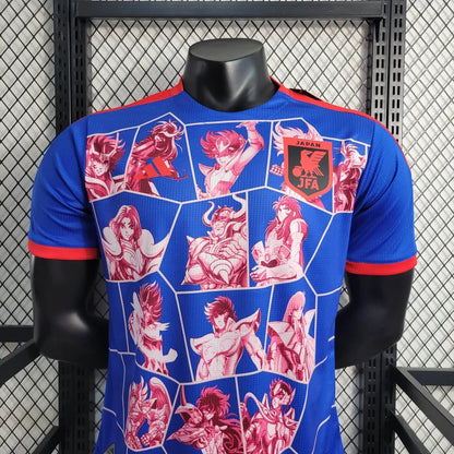 Camiseta Japón "Saint Seiya" Azul Rojo 2024 Versión Jugador