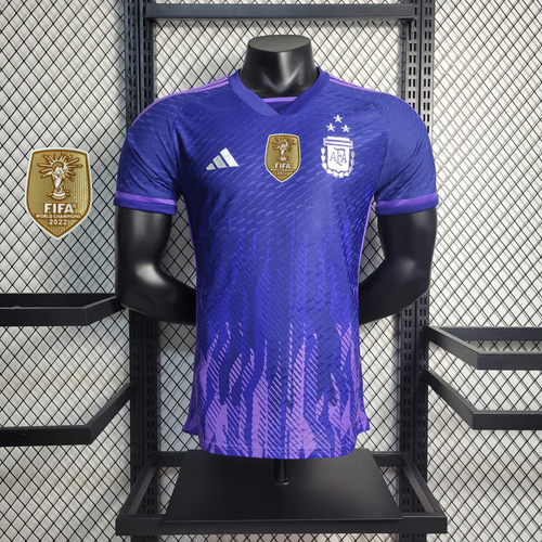 Camiseta Argentina Visita "3 Estrellas" 2022 Versión Jugador
