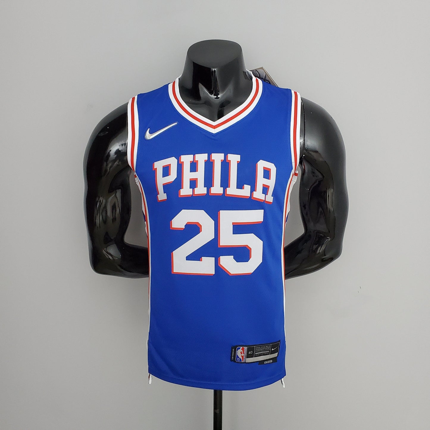 Camiseta NBA 75 Aniversario Philadelphia 76ers Azul