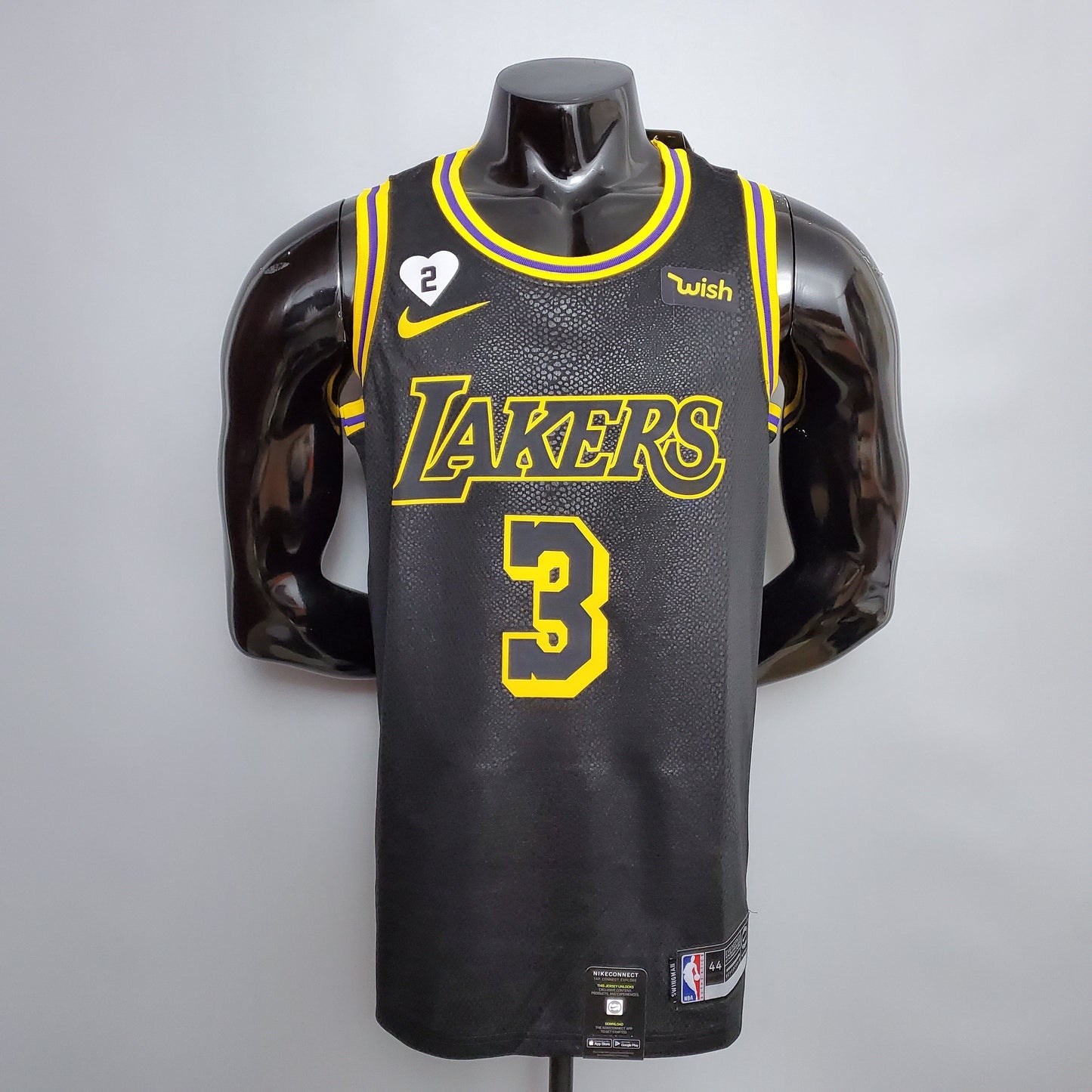 Camiseta LA Lakers Negra Edición Black Mamba Versión Fan