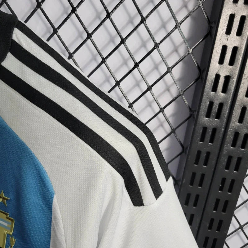 Camiseta Argentina Local 3 Estrellas 2023 Versión Fan