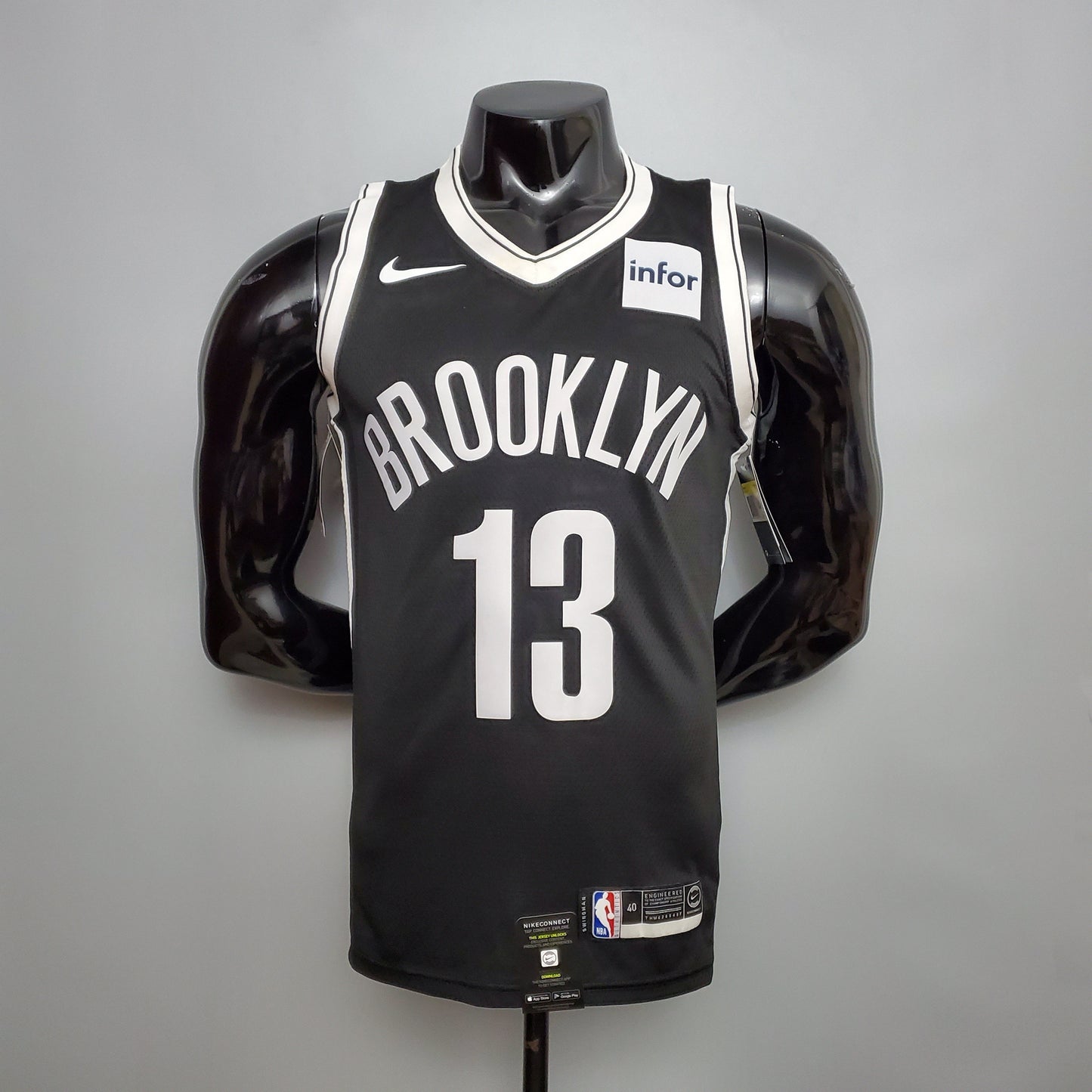 Camiseta Brooklyn Nets Clásica Negra