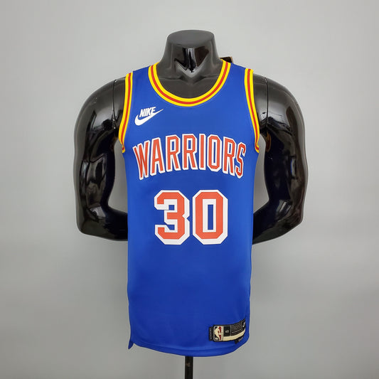 Camiseta Golden State Warriors Edición Retro Azul NBA 75 Aniversario