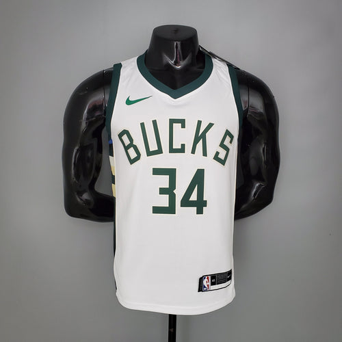 Camiseta Milwaukee Bucks 2021 Blanco NBA