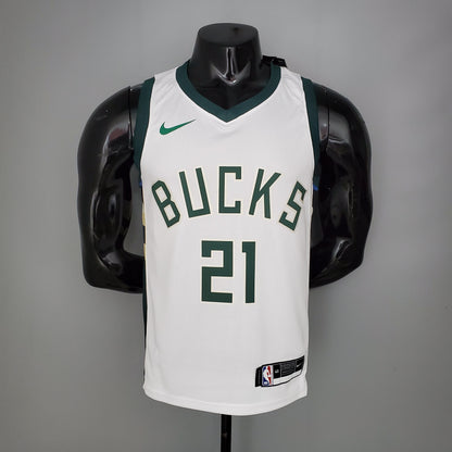 Camiseta Milwaukee Bucks 2021 Blanco NBA