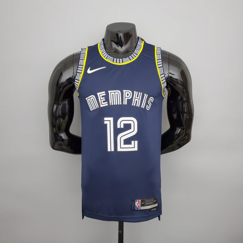 Camiseta Memphis Grizzlies 2022 Azul Marino "City Edition" Ja Morant