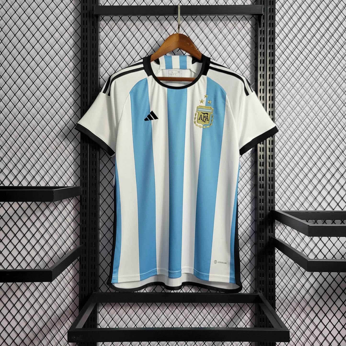 Camiseta Argentina Local 3 Estrellas 2023 Versión Fan