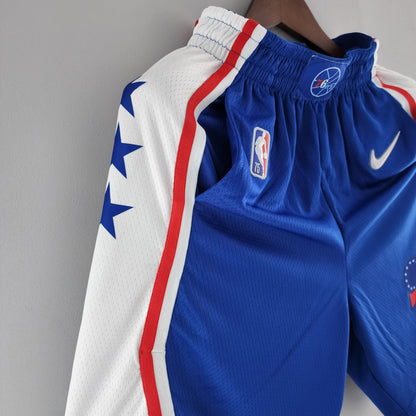 Camiseta Philadelphia 76ers NBA Shorts Azules